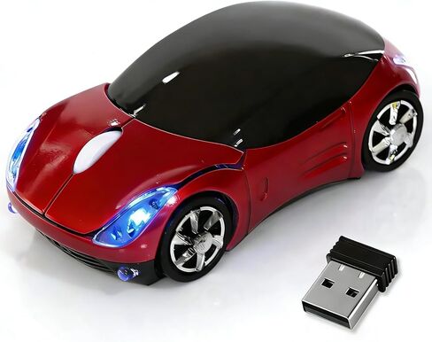 Pink Wireless Mouse，Mini Car Computer Mouse，1600DPI 2.4G Wireless with USB Receiver Wirelesss Car Mouses for Computer for PC, Laptop, Tablet Win XP/Vista/7/ME/2000/Mac OS for Womens Office Girls Gift in Kuwait