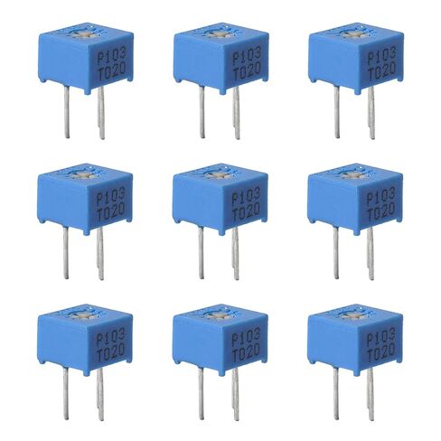 Fielect 10Pcs 10K Ohm Multiturn Trimmer Potentiometer Variable Resistor High Precision Potentiometer 3362P Potentiometer, 3362P-1-103 in Saudi Arabia