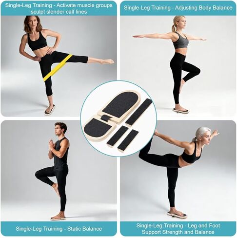 Ankle Balance Board - Adjustable SingleLeg Balance Board — Ankle Strengthener with Plantar Fasciitis Massage Ball and Two Resistance Bands, Suitable for Sprain Rehabilitation, Stability Training, Physical Therapy, and Plantar Fasciitis Recovery in Saudi Arabia