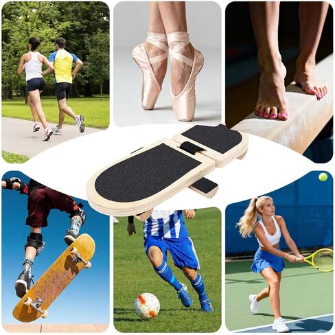 Ankle Balance Board - Adjustable SingleLeg Balance Board — Ankle Strengthener with Plantar Fasciitis Massage Ball and Two Resistance Bands, Suitable for Sprain Rehabilitation, Stability Training, Physical Therapy, and Plantar Fasciitis Recovery in Saudi Arabia