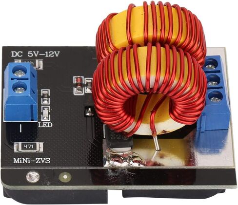 DC 5V-12V ZVS Induction Heater, 120W ZVS Induction Heating Module, Mini Inductor Heater with 55x37x1.6mm PCB Board, Heating Coil Circuit Electronic Components, 50HZ in Saudi Arabia
