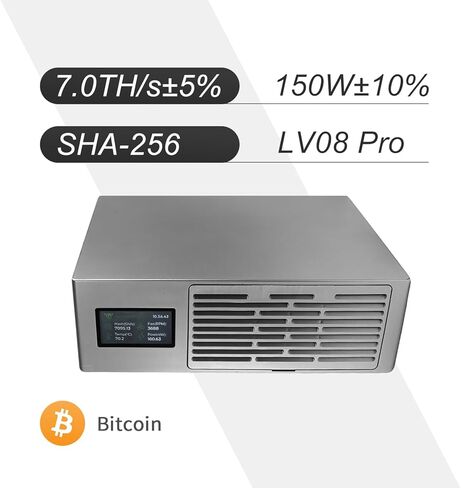 New Lucky Miner LV08 Pro 7TH/s 150W BTC Miner SHA256 Algorithm Crypto Miner Home and Office Mining, Solo/P2P Mining, Support 42+ Coins (BTC, BCH, BSV), in Stock in Kuwait