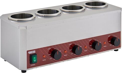 Kratos Commercial Electric Sauce Bottle Warmer | Single 32 oz. Countertop Bottle Warmer | Stainless Steel | 120V, 200W | Warms Hot Fudge, Chocolate, Nacho Cheese | ETL Certified (29M-048) in Kuwait
