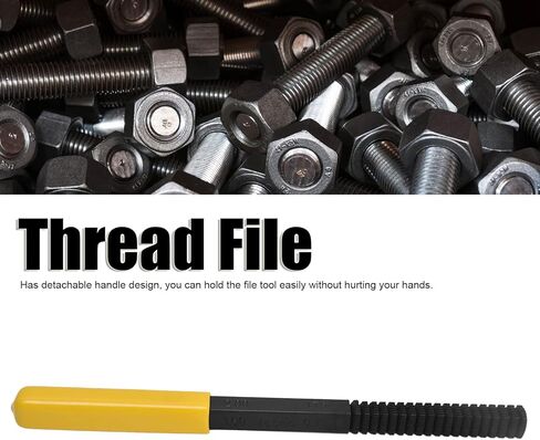 HERCHR Carbon Ste Thread File, Thread Repair File Thread Restoring File Thread File Screw Thread Restoring Tool Repair Accessory with Detachable Handle for Home Decoration Maintenance in Saudi Arabia