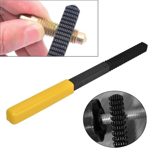 HERCHR Carbon Ste Thread File, Thread Repair File Thread Restoring File Thread File Screw Thread Restoring Tool Repair Accessory with Detachable Handle for Home Decoration Maintenance in Saudi Arabia