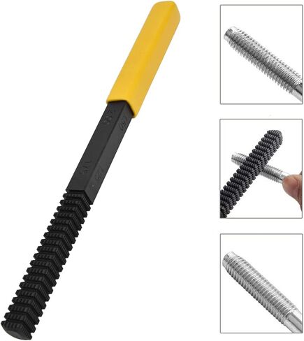 HERCHR Carbon Ste Thread File, Thread Repair File Thread Restoring File Thread File Screw Thread Restoring Tool Repair Accessory with Detachable Handle for Home Decoration Maintenance in Saudi Arabia