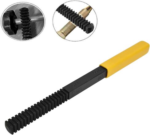 HERCHR Carbon Ste Thread File, Thread Repair File Thread Restoring File Thread File Screw Thread Restoring Tool Repair Accessory with Detachable Handle for Home Decoration Maintenance in Saudi Arabia