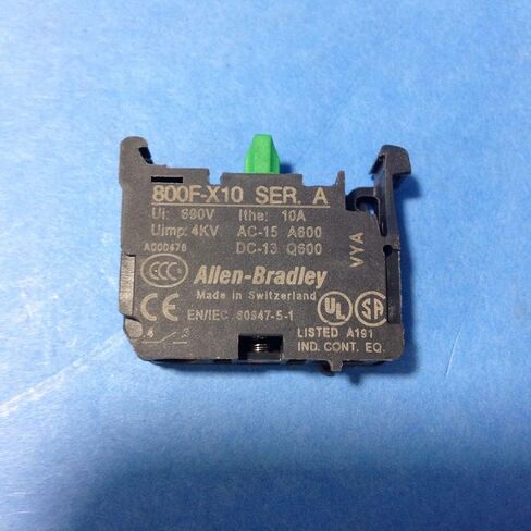 Allen-Bradley 800F-X10 Contact Block, 600V, 10A, 1-NO in Kuwait