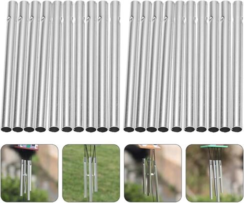20 Pcs DIY Aluminum Wind Chime Tubes 6Mm Diameter 90Mm Length Wind Chime Replacement Supplies for Garden Outdoor Craft Projects in Saudi Arabia
