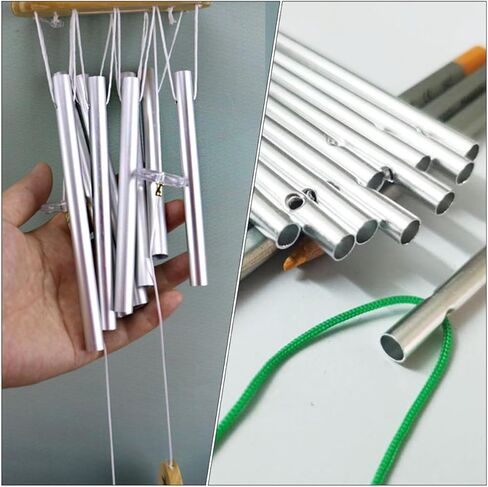 20 Pcs DIY Aluminum Wind Chime Tubes 6Mm Diameter 90Mm Length Wind Chime Replacement Supplies for Garden Outdoor Craft Projects in Saudi Arabia