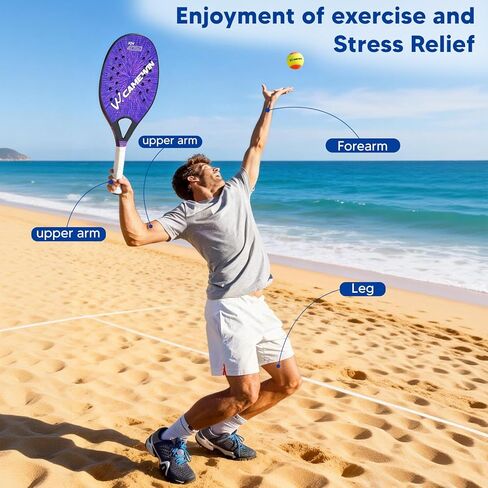Colaxi 2X Beach Tennis Rackets Beach Tennis Paddles Nonslip Grip Beach Tennis Racquet with Storage Bag for Park Playground Courtyard in Saudi Arabia