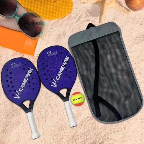 Colaxi 2X Beach Tennis Rackets Beach Tennis Paddles Nonslip Grip Beach Tennis Racquet with Storage Bag for Park Playground Courtyard in Saudi Arabia