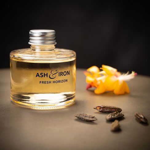 رماد وحديد الأفق الطازج الناشر القصب الفاخرة ، عطر أزهار الجوية والباكس هش ، 125 مل ، مدة 3 أشهر ، نضارة الطبيعة تجتمع الدفء الزهري in Saudi Arabia
