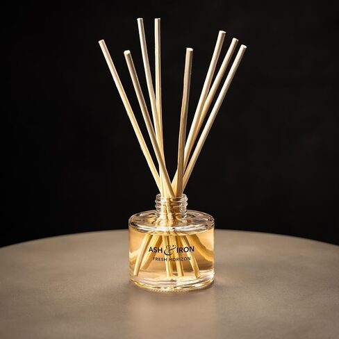 رماد وحديد الأفق الطازج الناشر القصب الفاخرة ، عطر أزهار الجوية والباكس هش ، 125 مل ، مدة 3 أشهر ، نضارة الطبيعة تجتمع الدفء الزهري in Saudi Arabia