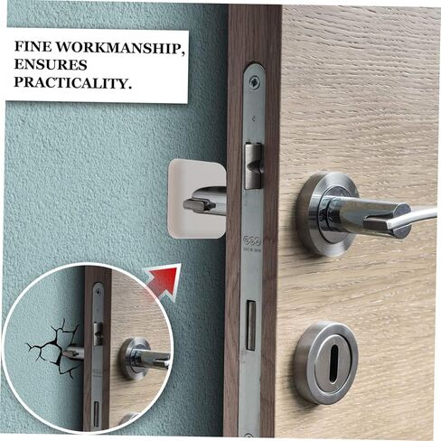 Holibanna 10pcs Silicone Door Bumper Adhesive Wall Protector for Door Knobs Prevents Damage to Walls for to Install in Saudi Arabia