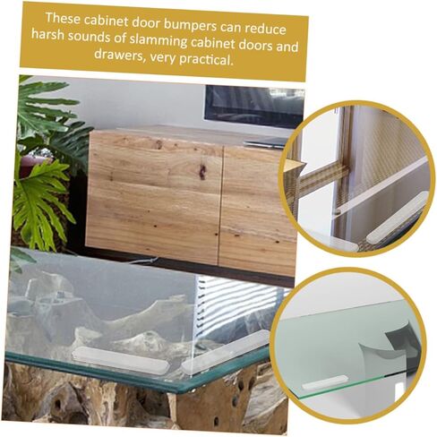 Holibanna 30Pcs Cabinet Door Bumpers Transparent Pads for Glass and Furniture Sound Dampening Stoppers Easy to Apply Bumper Strips for Home Protection in Saudi Arabia