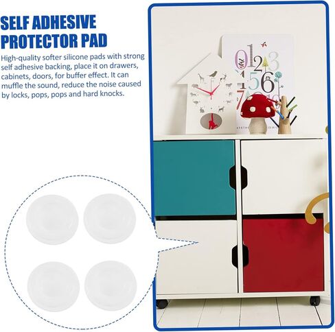 Holibanna 50pcs Cabinet Door Bumpers Sound Dampening Adhesive Pads for Furniture and Picture Frames Noise Reduction and Collision in Saudi Arabia