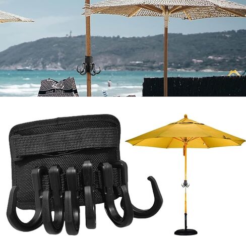 Vacation Accessory Hook for Beach Umbrellas Adjustable Straps Designs Portable Accessory Beach Umbrella Anchors Hook Set in Saudi Arabia