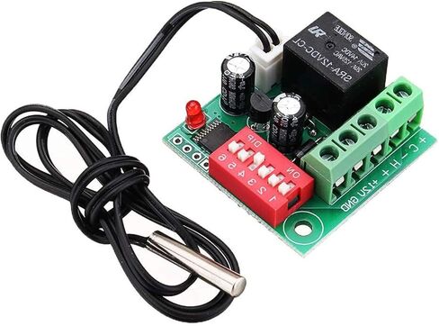 w1701 12v dc Adjustable Thermostat Controller - Digital Temperature Switch for Fan, Cooler, Sauna & Swamp Cooler Thermostat Control in Saudi Arabia