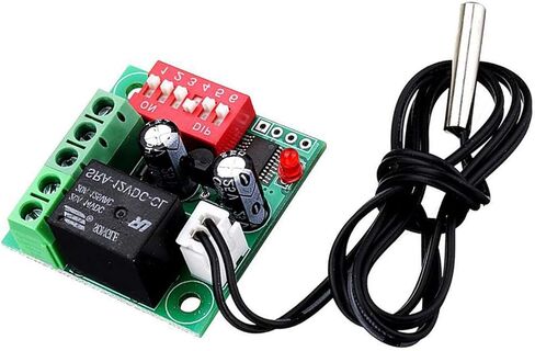 w1701 12v dc Adjustable Thermostat Controller - Digital Temperature Switch for Fan, Cooler, Sauna & Swamp Cooler Thermostat Control in Saudi Arabia