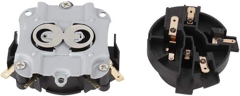 Electric Kettle Thermostat Switch and Base, Black ABS Material, 2.6x2.8x1.2 Inch Main Size, Temperature Control Replacement Part in Saudi Arabia