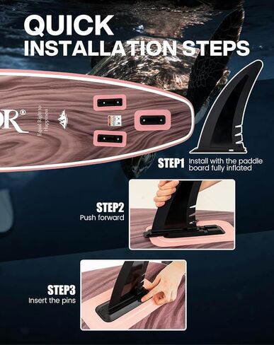 لوح تجديف قابل للنفخ بطول 11 بوصة من Tuxedo Sailor مع ملحقات SUP وسطح EVA مضاد للانزلاق وزعنفة كبيرة وألواح تجديف للبالغين والشباب من جميع مستويات المهارة in Kuwait