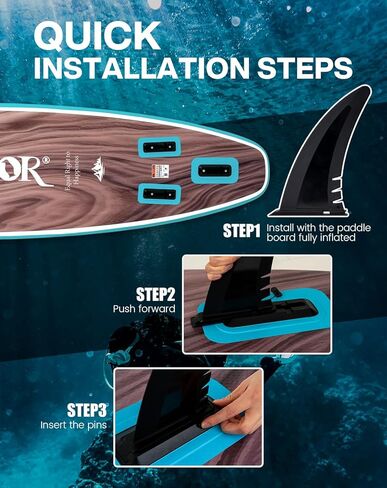 لوح تجديف قابل للنفخ بطول 11 بوصة من Tuxedo Sailor مع ملحقات SUP وسطح EVA مضاد للانزلاق وزعنفة كبيرة وألواح تجديف للبالغين والشباب من جميع مستويات المهارة in Kuwait