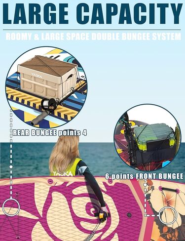 YASKA Inflatable Stand up Paddle Board 11ft with Premium SUP Accessories,Extra Wide Design Non-Slip Paddleboard for Beginner Adults Advenor Yoga Fishing in Saudi Arabia