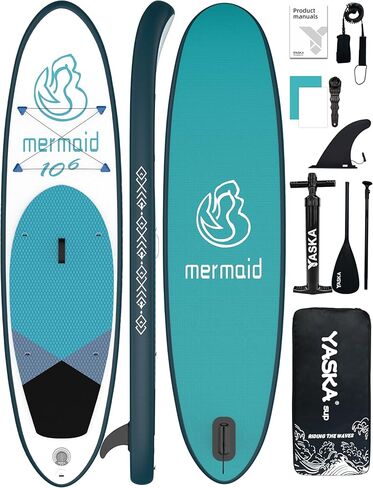 YASKA Inflatable Stand up Paddle Board 11ft with Premium SUP Accessories,Extra Wide Design Non-Slip Paddleboard for Beginner Adults Advenor Yoga Fishing in Saudi Arabia