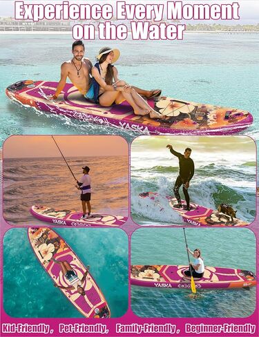 YASKA Inflatable Stand up Paddle Board 11ft with Premium SUP Accessories,Extra Wide Design Non-Slip Paddleboard for Beginner Adults Advenor Yoga Fishing in Saudi Arabia