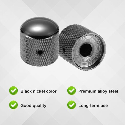 4pcs Electric Guitar Knobs, Black Nickel Guitar Knobs Guitar Volume Tone Knobs Metal Guitar Knobs Guitar Metal Dome Knobs with Hex Wrench for Electric Guitar Bass in Saudi Arabia