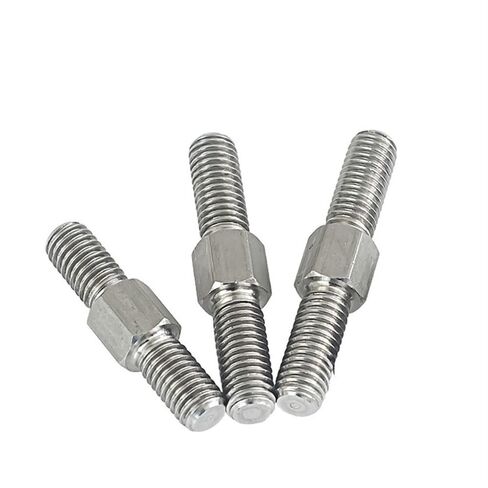 M4 M5 Double End Thread Rod Studs - 304 Stainless Steel, 30-100mm Length, 3pcs(M5 x 100MM) in Saudi Arabia