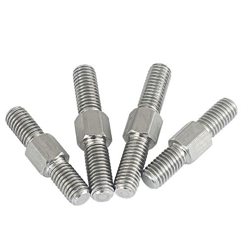 M3 Left and Right Thread Dual Head Threaded Rods - 5pcs 30/50/60/70/80mm, 304 Stainless Steel, External Hex Design(M3 x 40MM) in Saudi Arabia