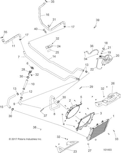 Polaris ATV Connector Tee, 3/4 in, Genuine OEM Part 7052093, Qty 1 in Saudi Arabia