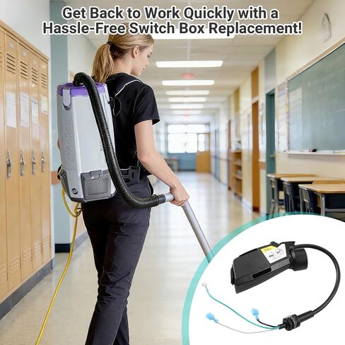 836225 مجموعة كاملة من صندوق التبديل لـ ProTeam Super Coach Pro 10، Super Coach Pro 6 أجزاء مكنسة الظهر (تتضمن 3 أسلاك تمديد) in Kuwait