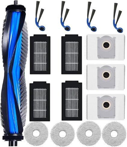 Replacement ECOVACS Accessory 6-Washable Vacuum Mop Cloths / 6-Pack Large Capacity Dust Bags：Compatible with DEEBOT T50 Max/T50 Pro/T50 Omni/T50 Pro Omni/T50 Max Pro Vacuum Cleaner Parts Accessories in Kuwait