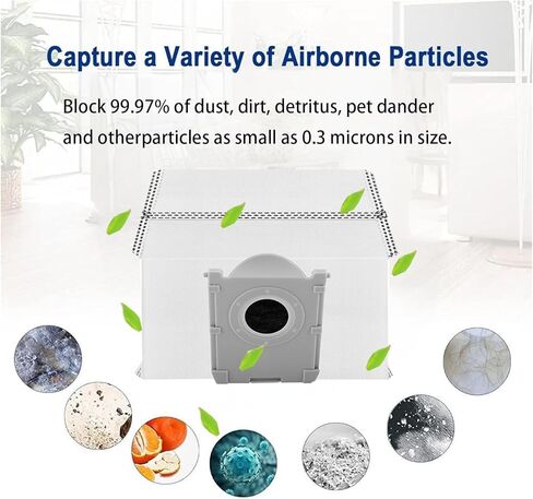 Replacement ECOVACS Accessory 6-Washable Vacuum Mop Cloths / 6-Pack Large Capacity Dust Bags：Compatible with DEEBOT T50 Max/T50 Pro/T50 Omni/T50 Pro Omni/T50 Max Pro Vacuum Cleaner Parts Accessories in Saudi Arabia