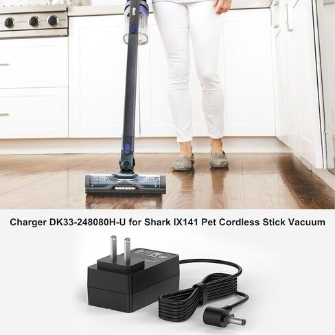 شاحن لصاروخ القرش بيت برو DK33-248080H-U متوافق مع مكنسة القرش اللاسلكية IX140H IX141 IZ140 IZ140C IZ141C IZ142 IZ363H UZ145 WZ140 24.8 فولت شاحن مكنسة لاسلكي in Kuwait