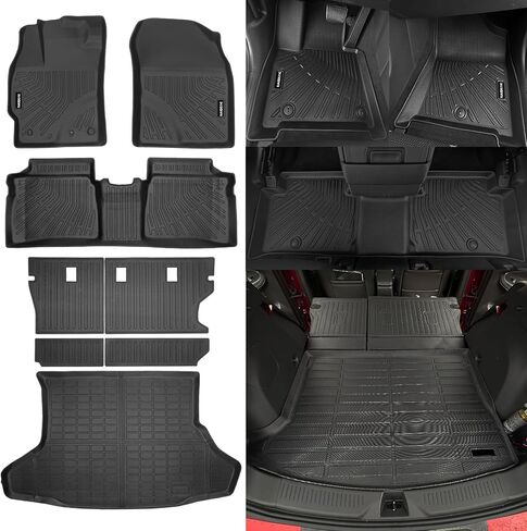 Floor Mats for 2020-2024 Ford Escape (NO Hybrid) - All Weather for Ford Escape Floor Mats & Cargo Mats & Backrest Mat Liners Front & Rear Row Waterproof Interior Accessories in Kuwait