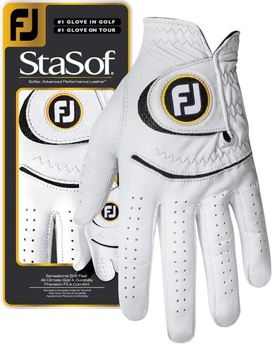 FootJoy Women's StaSof Prior Generation Golf Glove, White Medium/Large, Worn on Left Hand in Saudi Arabia
