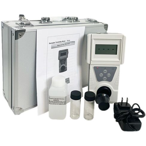 Digital Turbidity Meter Kit Turbidimeter Tester with Turbidimeter Calibration Solution Kit Range 0 to 200 NTU Accuracy 0.1 NTU Resoultion 0.01Units NTU EBC ASBC for Plants ISO7027 Compliant in Saudi Arabia