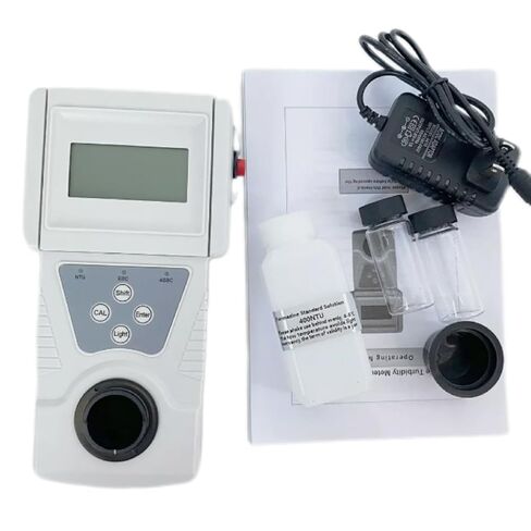Digital Turbidity Meter Kit Turbidimeter Tester with Turbidimeter Calibration Solution Kit Range 0 to 200 NTU Accuracy 0.1 NTU Resoultion 0.01Units NTU EBC ASBC for Plants ISO7027 Compliant in Saudi Arabia