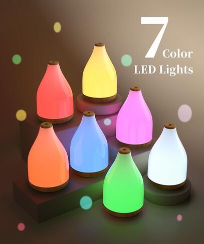 Essential Oil Diffuser for Home, 300ML Modern Décor Aromatherapy Diffusers Large Room Fresh Air Scent, Ultrasonic Cool Mist Humidifier & Color Light, 1-3-6H Timer Auto Shut-Off, Brown in Kuwait