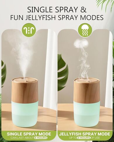 موزع روائح الزيوت العطرية سعة 300 مل، موزع روائح العلاج العطري برذاذ قنديل البحر مع 7 ألوان، 4 أوضاع إضاءة، مرطب بالموجات فوق الصوتية، موزع روائح عطرية تلقائيًا في عيد الحب، هدية عيد الفصح للمنزل والمكتب واليوجا in Kuwait
