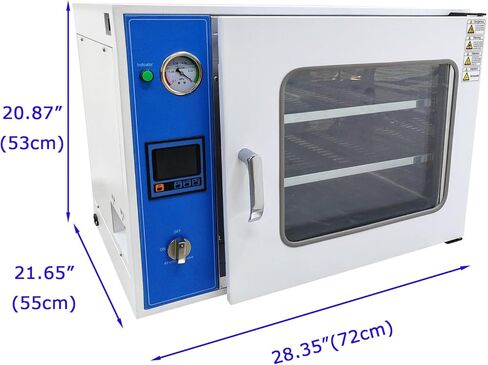 INTSUPERMAI 1.9 Cu Ft Digital Vacuum Drying Oven Industrial Vacuum Oven Drying Box Vacuum Drying Heat Treat Oven with LCD Display 110V in Kuwait