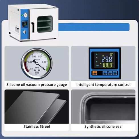 INTSUPERMAI 1.9 Cu Ft Digital Vacuum Drying Oven Industrial Vacuum Oven Drying Box Vacuum Drying Heat Treat Oven with LCD Display 110V in Kuwait