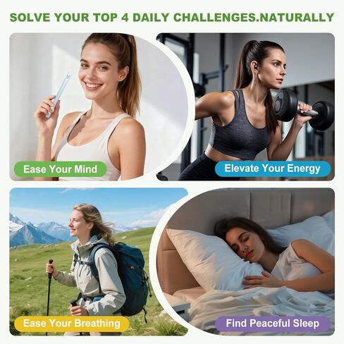 قلم ناشر عشبي 4 في 1 مع مولين وأشواغاندا وجذور الماكا والميلاتونين | يدعم راحة الرئة والطاقة والاسترخاء والنوم | 2400 استخدام in Kuwait