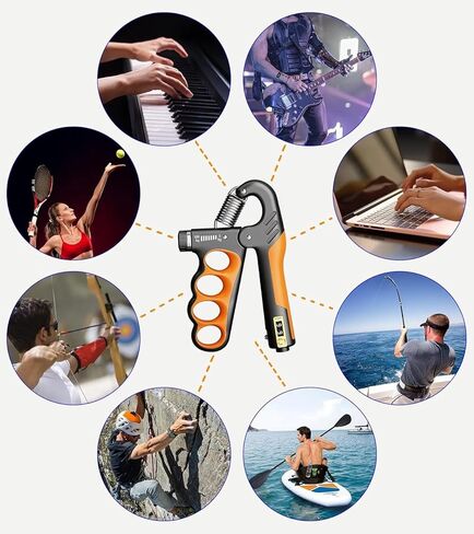Strength Training Grip Strengtheners Adjustable Resistance Hand Grip Trainer with Counter for Athletes Musicians Injury Recovery in Saudi Arabia