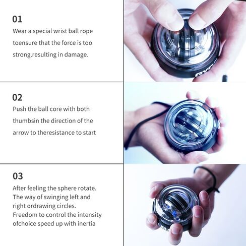 Wrist Ball Power Trainer Auto Start Gyroscopic Forearm Exerciser Gyro Ball for Hand, Wrist and Sports Warm Up in Saudi Arabia