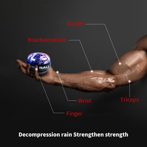 Wrist Ball Power Trainer Auto Start Gyroscopic Forearm Exerciser Gyro Ball for Hand, Wrist and Sports Warm Up in Saudi Arabia